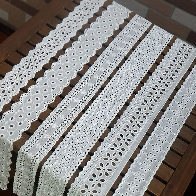 Embroidered Cotton Cloth for Clothing, Hollow Flowers, DIY Leader Mouth, Stitching, Decorative Lace, RS3139 - AliExpress 15