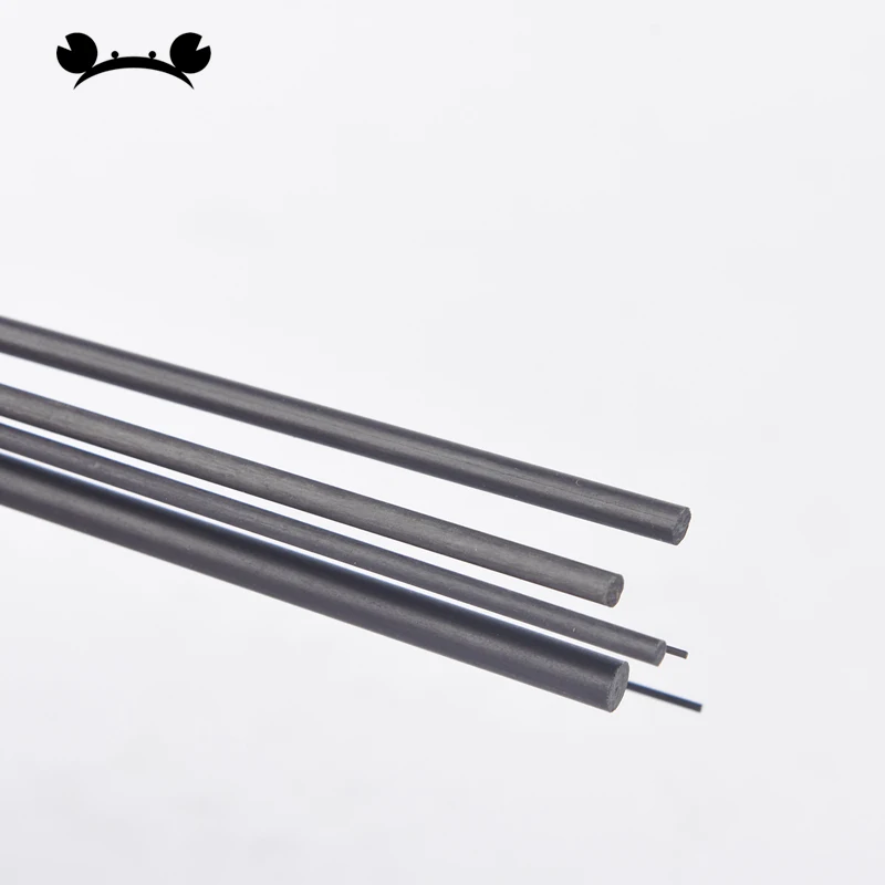 Carbon Fiber Round Rod Dia 0.5-4mm 2/400mm High Strength Light Weight Solid Rods for DIY RC Airplane Models Accessories (5pcs)