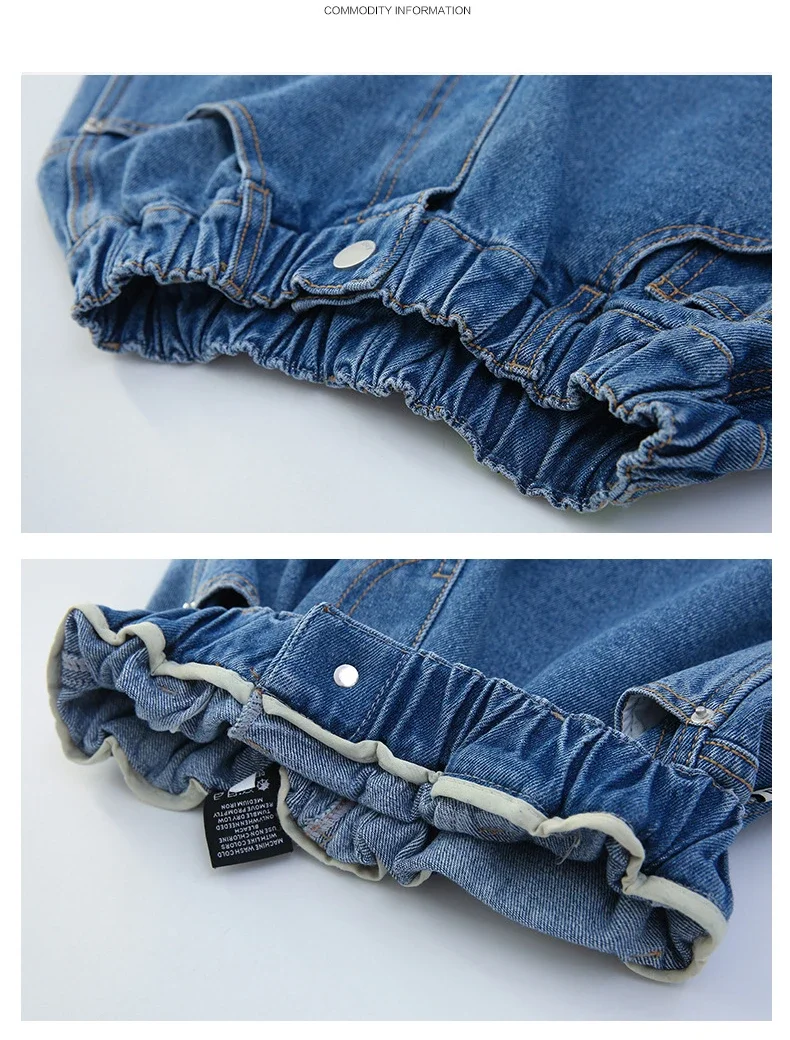 Denim Pants Girls Teen Pants Denim Shorts Summer Thin Loose Children Kids & Capris