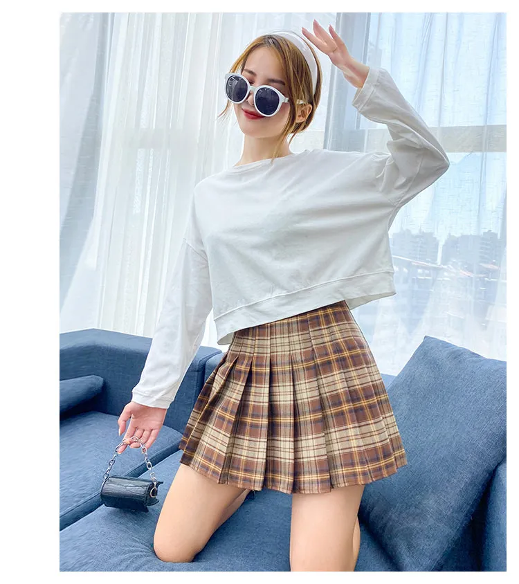 maxi skirts for women Y2k Summer Korean Fashion Short Skirt Slim High-Waisted Pleated Skirt Harajuku Preppy JK Japanese School Style A-Line Mini Skirt jean skirt