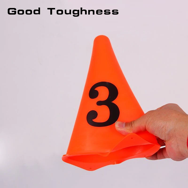 Football Digital Training Sign Bucket Pressure Resistant Cones Marker Discs Outdoor Soccer Basketball Training Sport Accessory