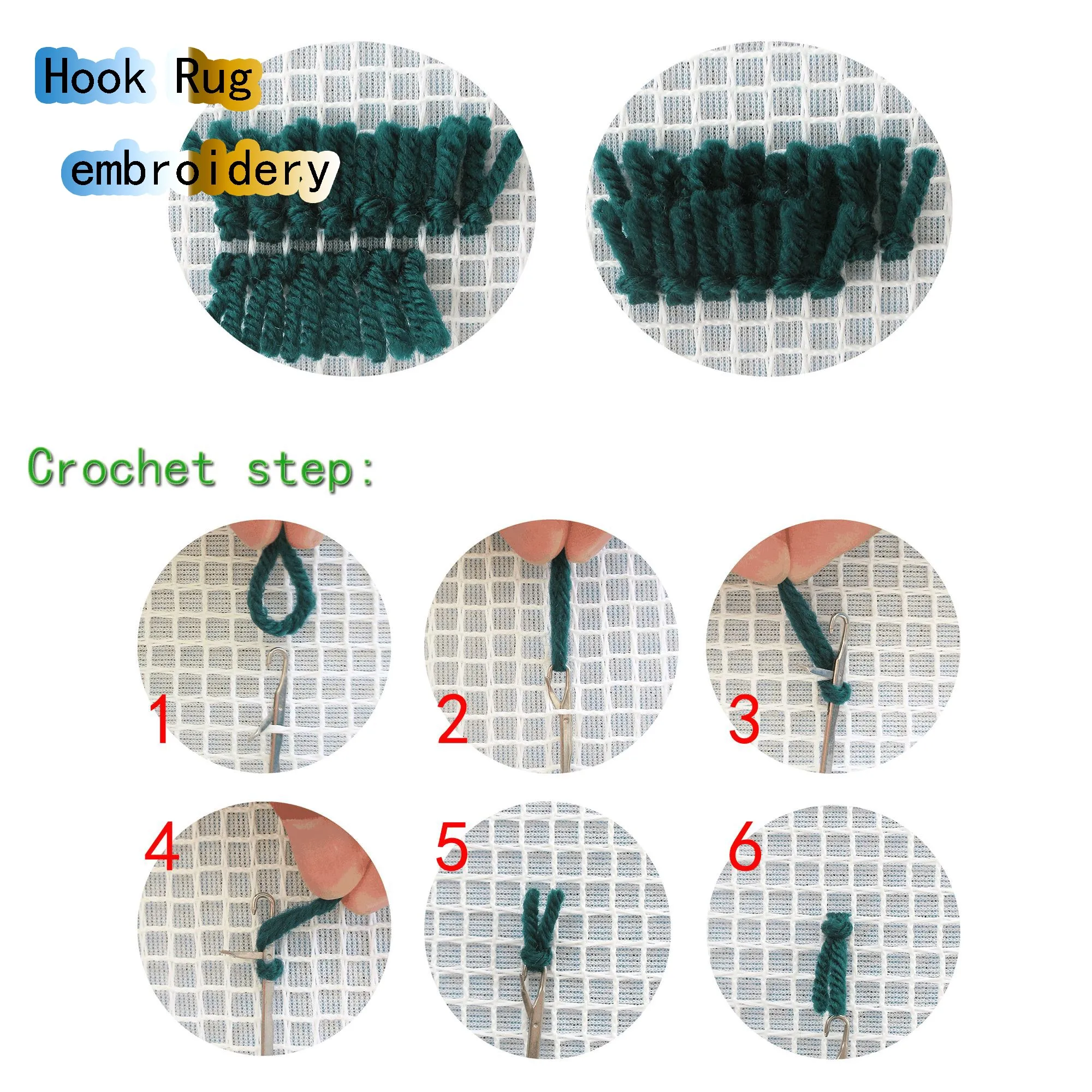 Tiger Latch Hook Rug Kit Rug Making Kit Embroidery Carpet Set for Carpet Beginner Making Tool Precut Sewing Crochet Gifts craft supplies