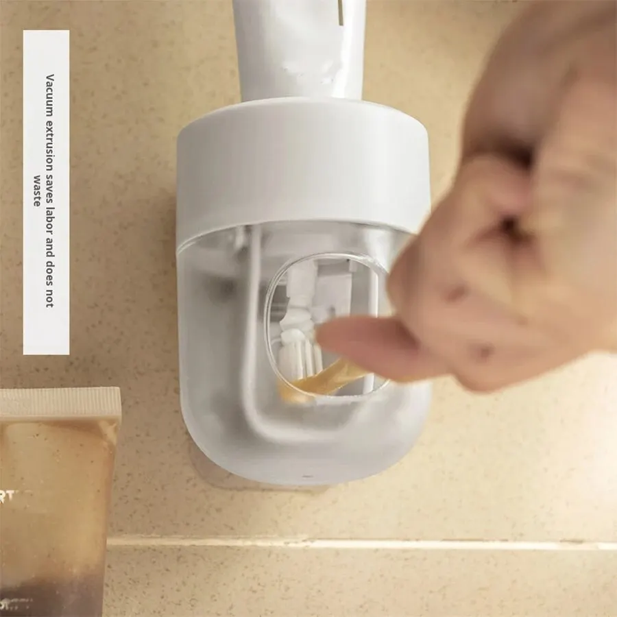 Toothpaste Squeezer Wall-mounted No-punch Quantitative Extrusion Labor-saving Detachable Easy To Clean 2