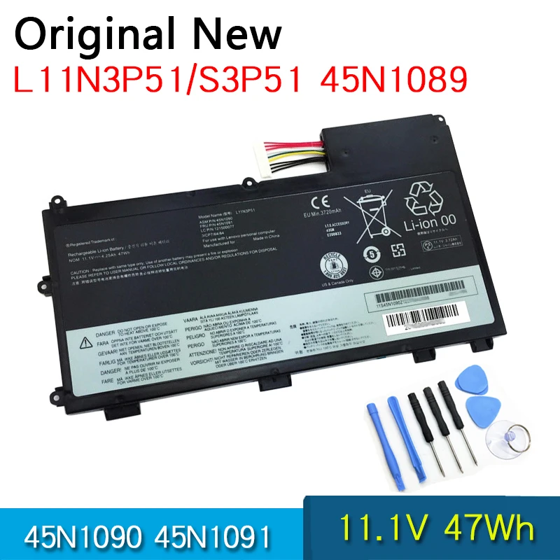 

NEW Original Battery L11S3P51 L11N3P51 45N1091 45N1089 45N1090 For Lenovo ThinkPad T430u Ultrabook 11.1V 47Wh