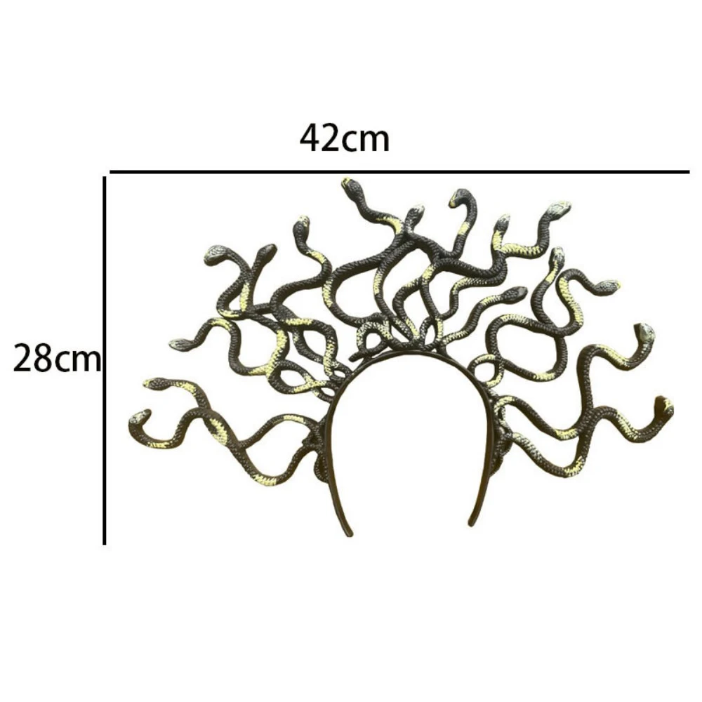 Diadema Medusa Serpiente Para Disfraz – Corona Con Serpientes Dorada O Negra, Ideal Para Carnaval, Halloween, Fiesta De Máscaras Y Cosplay