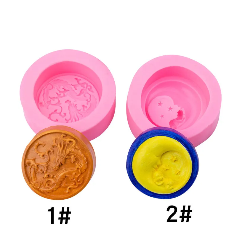 Moon Baby Modeling Silicone Mold Chinese Dragon Handmade Soap Creative