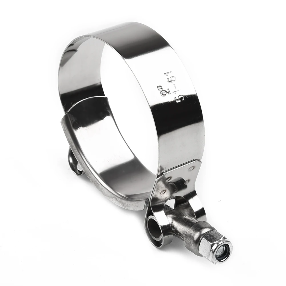 

2In Exhaust Pipe Clamp 51mm Accessories Calipers Motorcycle Parts Rear Stainless Steel Universal For Slip-on Type