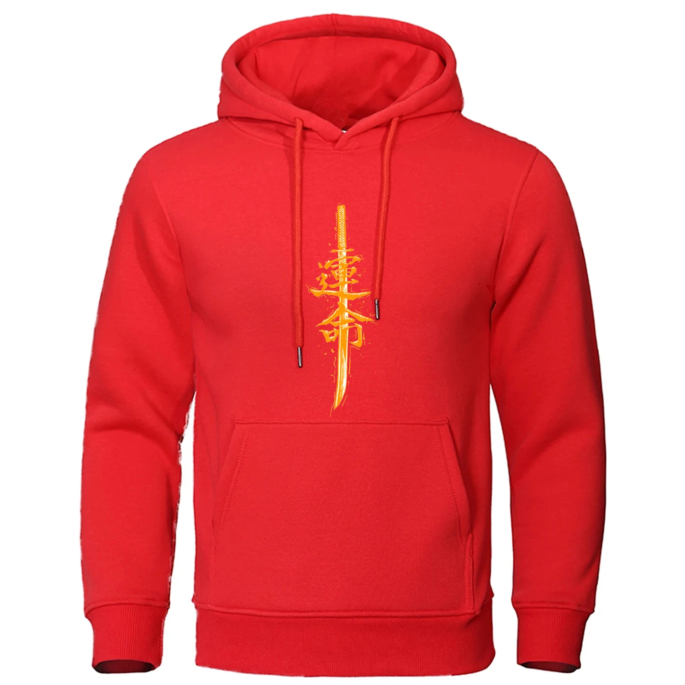 Men Solid Color Hoodie Classic Loose Pullover Coat
