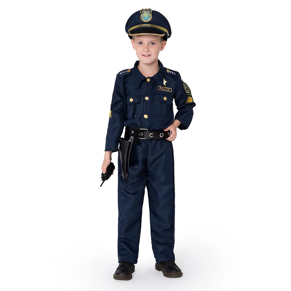 Kids Cosplay Costume Police Officer