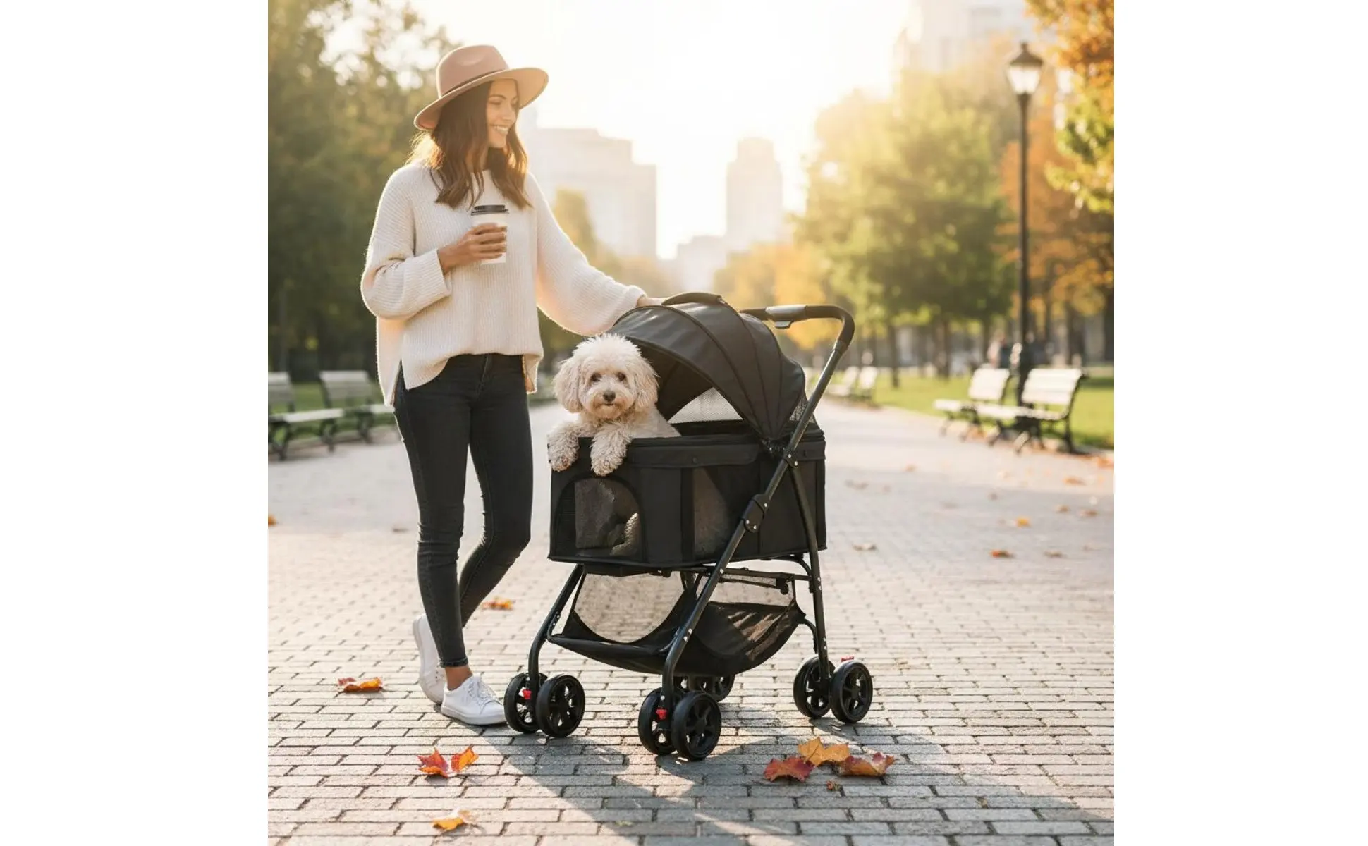 Foldable Pet Pet Transport Full Rotation Wheels Detachable Pet Carrier Pet Transport Lightweight Dog Cat Animal Carriage Storage
