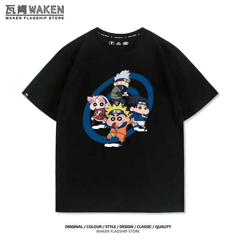 thumbnail image 1 of Bonita camiseta de cosplay de NARUTO con crayón kawaii de Shin-Chan, camiseta de verano de anime Shin-Chan, camiseta suave y cómoda, regalos creativos para chicas, 1 of 5