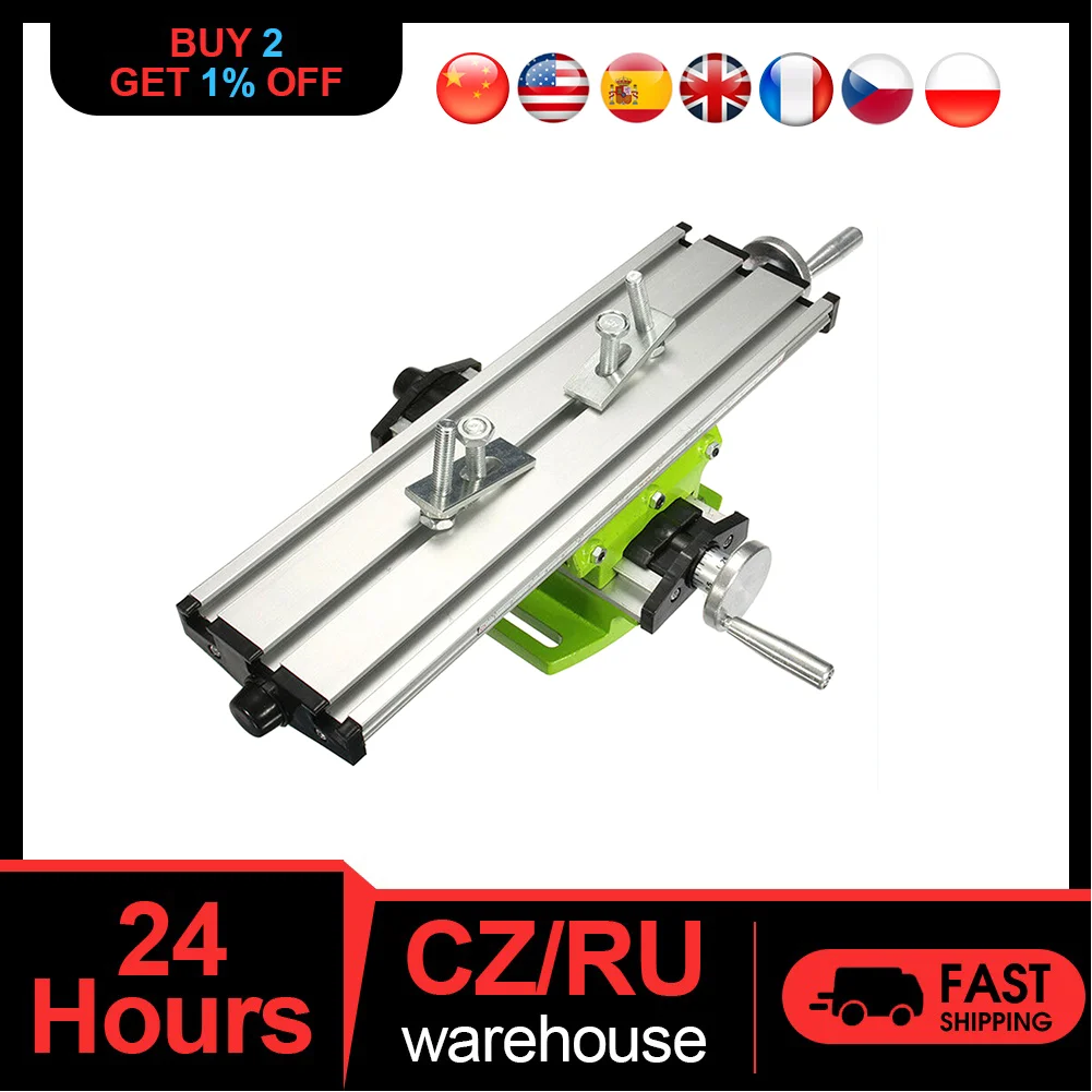 Mini Precision Milling Machine Worktable Bench Drill Vise Fixture Work table X And Y-Axis Adjustment Coordinate Table Tool