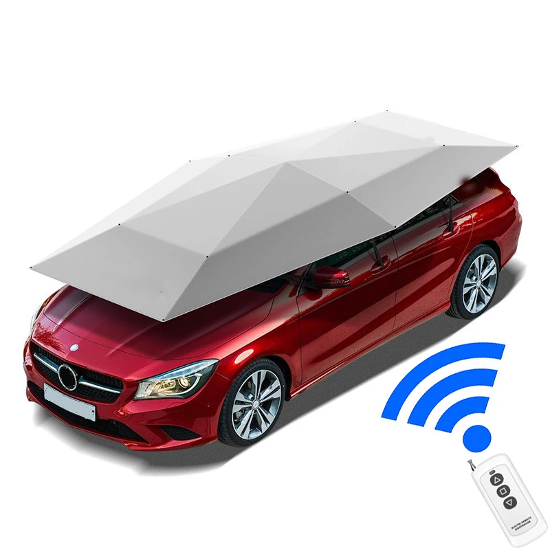 

460cm Car Covers Automatic Vehicle Tent Folding Remote Control Anti-UV Waterproof Protection Cover Movable Carport Canopy