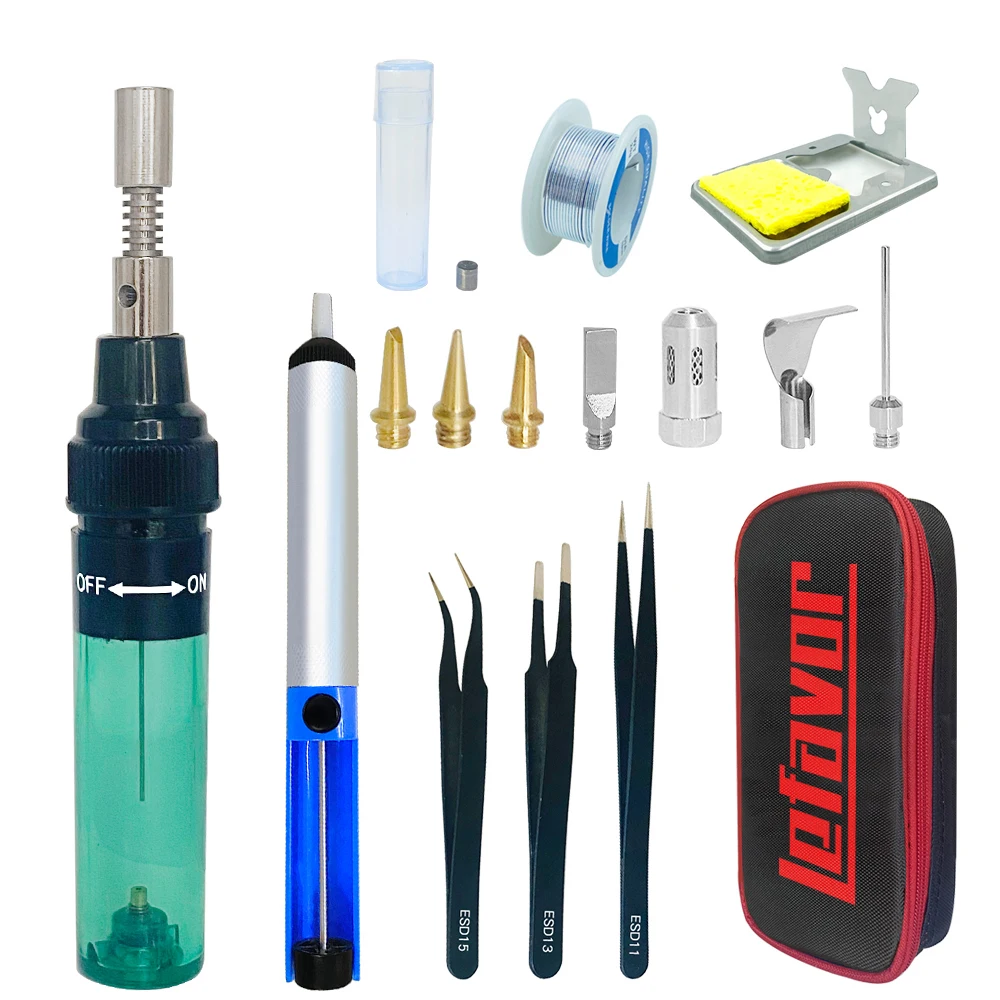 1300 Celsius Butane Gas Welding Soldering Iron Kit Set Welding Pen Gas Soldering Iron Cordless Butane Tip Tool
