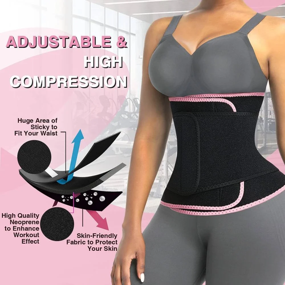 HEXIN Women Body Shaper Thermo Neoprene Slimming Waist Belt Sauna Waist  Trainer Corset Weight Loss Trimmer Belt - AliExpress