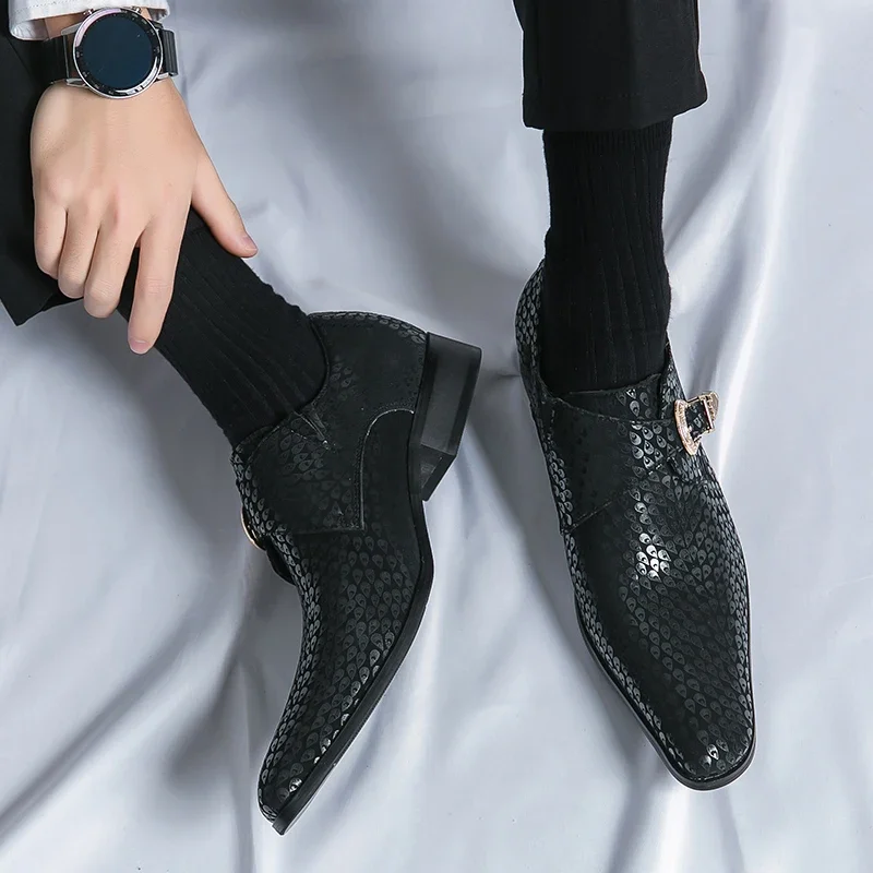 

High Quality Classic Social Mens Dress Shoes Fashion Elegant Formal Wedding Shoes Men Slip on Office Oxford Shoe for Prom
