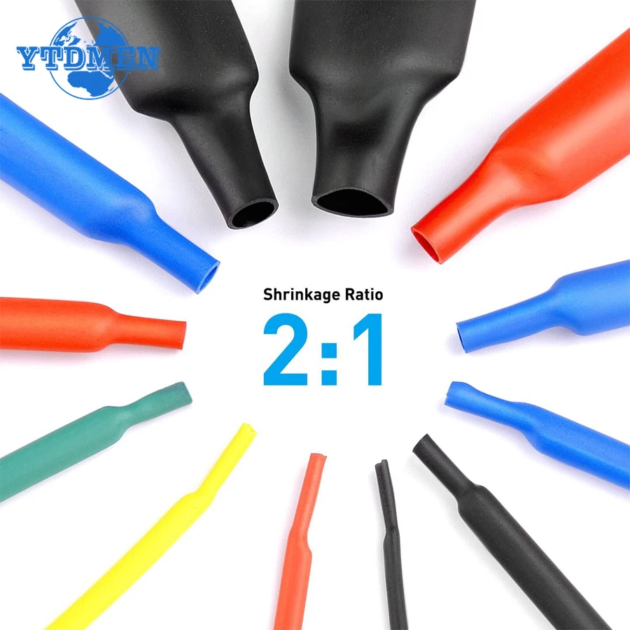 Heat Shrink Tubing 127pcs 2:1 Thermoresistant Car Cable Insulation Polyolefin