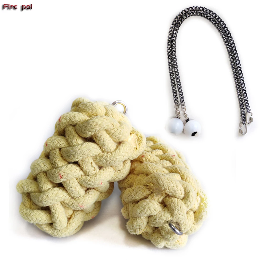 Fire Dancing Equipment Juggling Props Flow Arts Commnunity Fire Spinning Tools Pure Kevlar Rope Wick Head Large Isis Poi