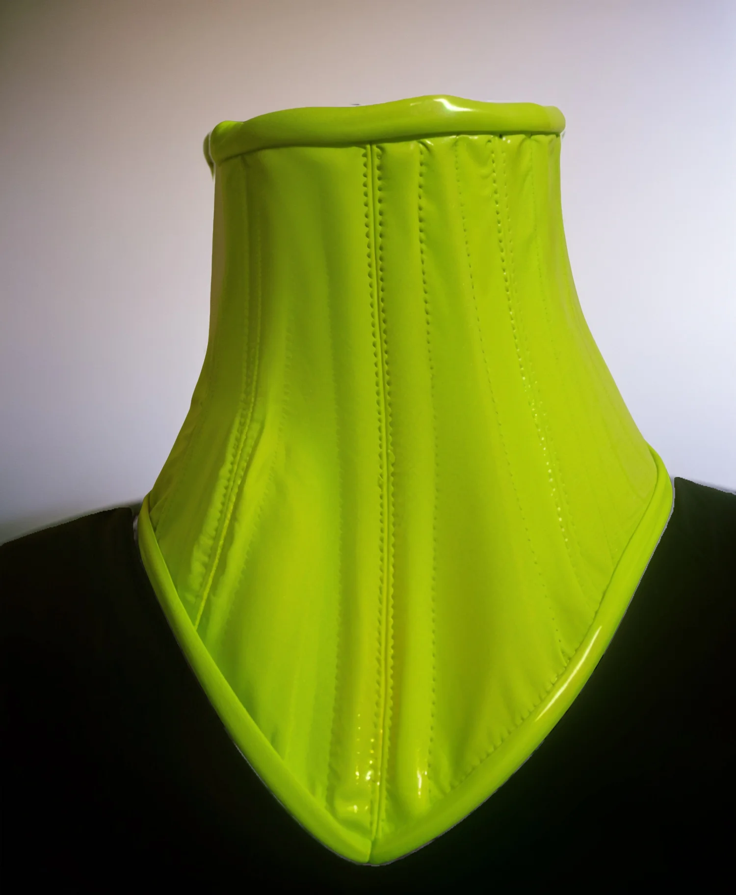Women Neck Corset Collar Lace Up Back Boned Sexy Neck Cover Gothic Collar Shackle Quality Patent Leather Hand Made