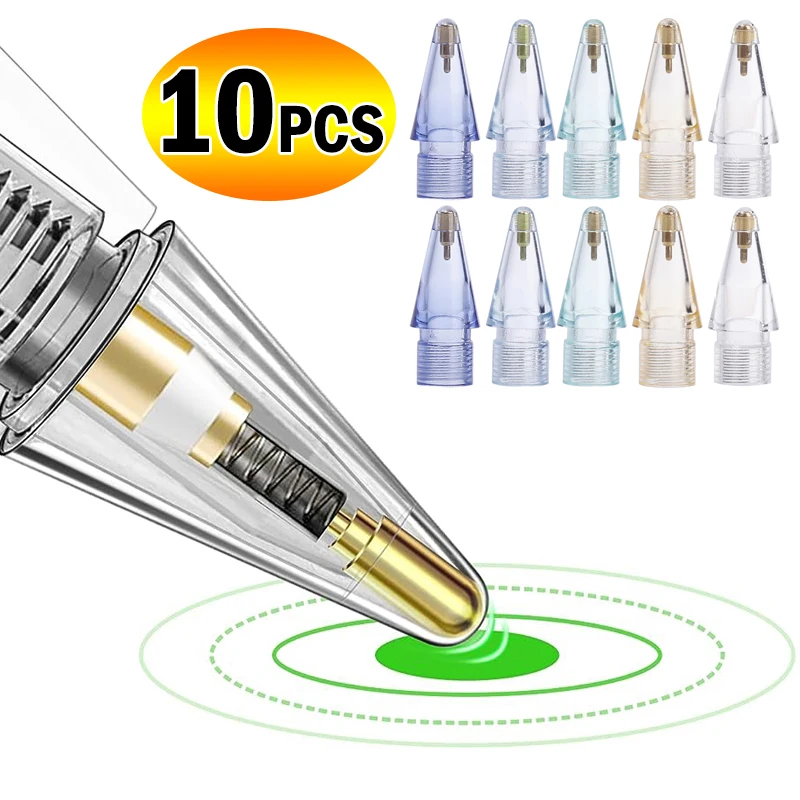 

1/3/5/10pcs Replacement Tips for Apple Pencil 2nd 1st Generation Fine Point Metal Tip Wear-Resistant & Precise Control Spare Nib