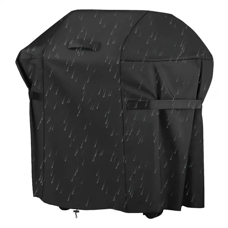 

BBQ Grill Cover Barbeque Cover Black Anti-Dust Waterproof Weather Resistant Large BBQ Grill Cover Outdoor Rain Protective Cover