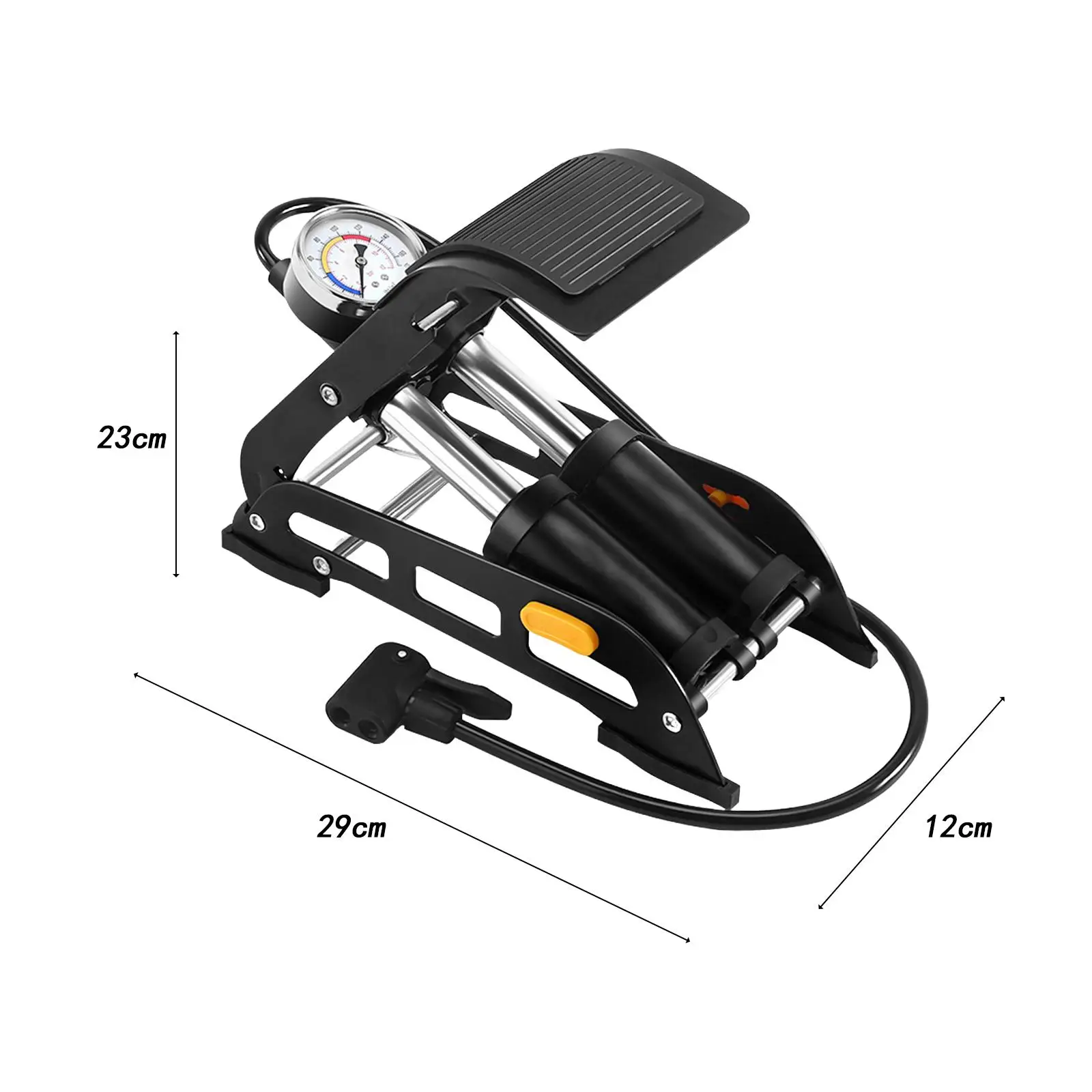 Bike Foot Pump Foot Air Pump Portable Heavy Duty High Pressure Pedal Inflator Car Air Pump for Vehicles Sports Balls Car