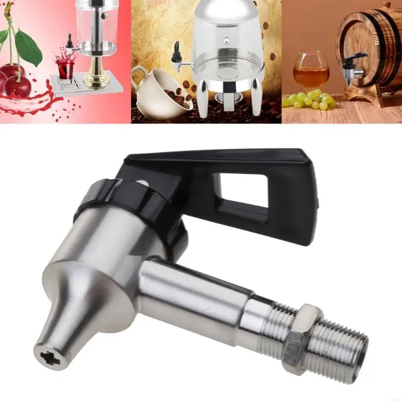 MOLC Stainless Steel Drink Dispenser Household Wine Barrel Container Holder Supplies