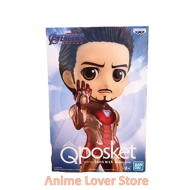 En existencia Bandai Original Banpresto MARVEL Qposket Iron Man Pepper Potts Anime Figuras Juguetes Modelo coleccionable Adornos