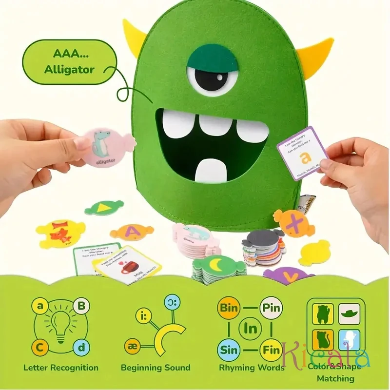 Alphabet Monster Matching Game Fun Letter Recognition Toy for Youngsters 3+ Perfect for Classroom Home Learning Christmas Gift 3