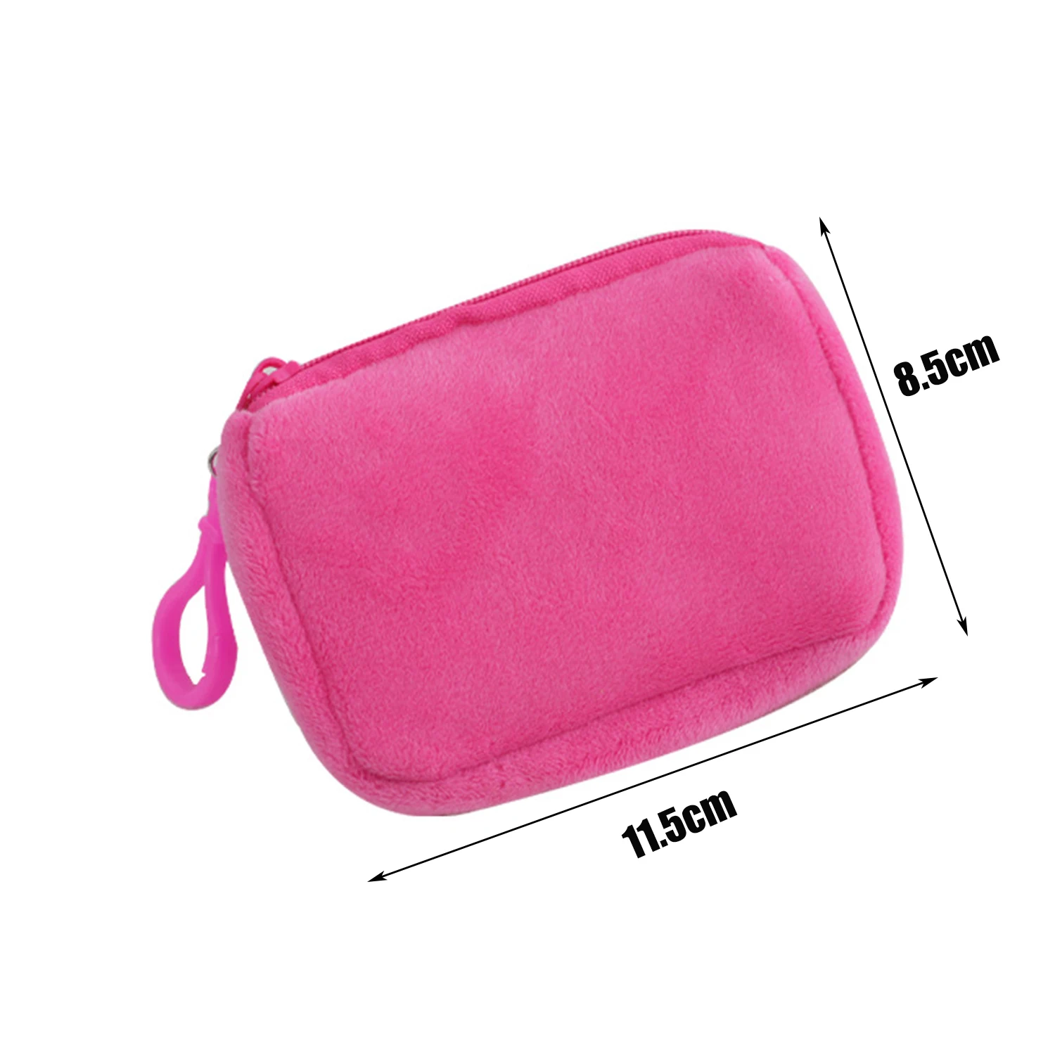 Korean Mini Fashion Square Zipper Coin Purse Women's Thin and Short Handbag Card Package Coin Bag Cute Purse Key Earphone Pouch