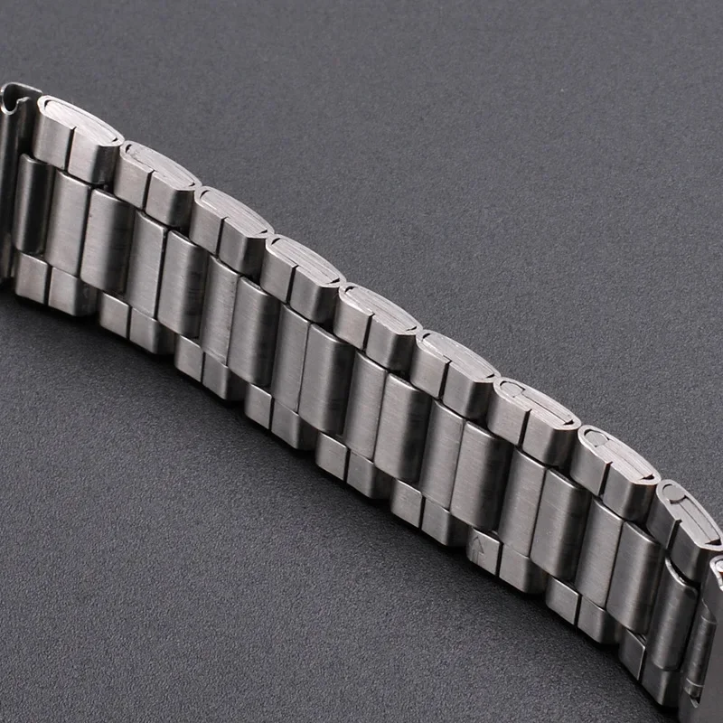 Elegant Stainless Steel Women's Watch Band with Folding Safety Buckle