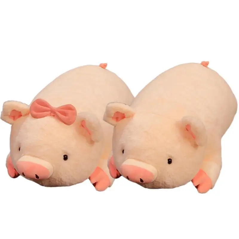 Piggy Plush Pillow Pink Stuffed Pillow Animal Comfortable Lying Design For Cuddly Experience Stuffed Animal Shape Dolls For Kids