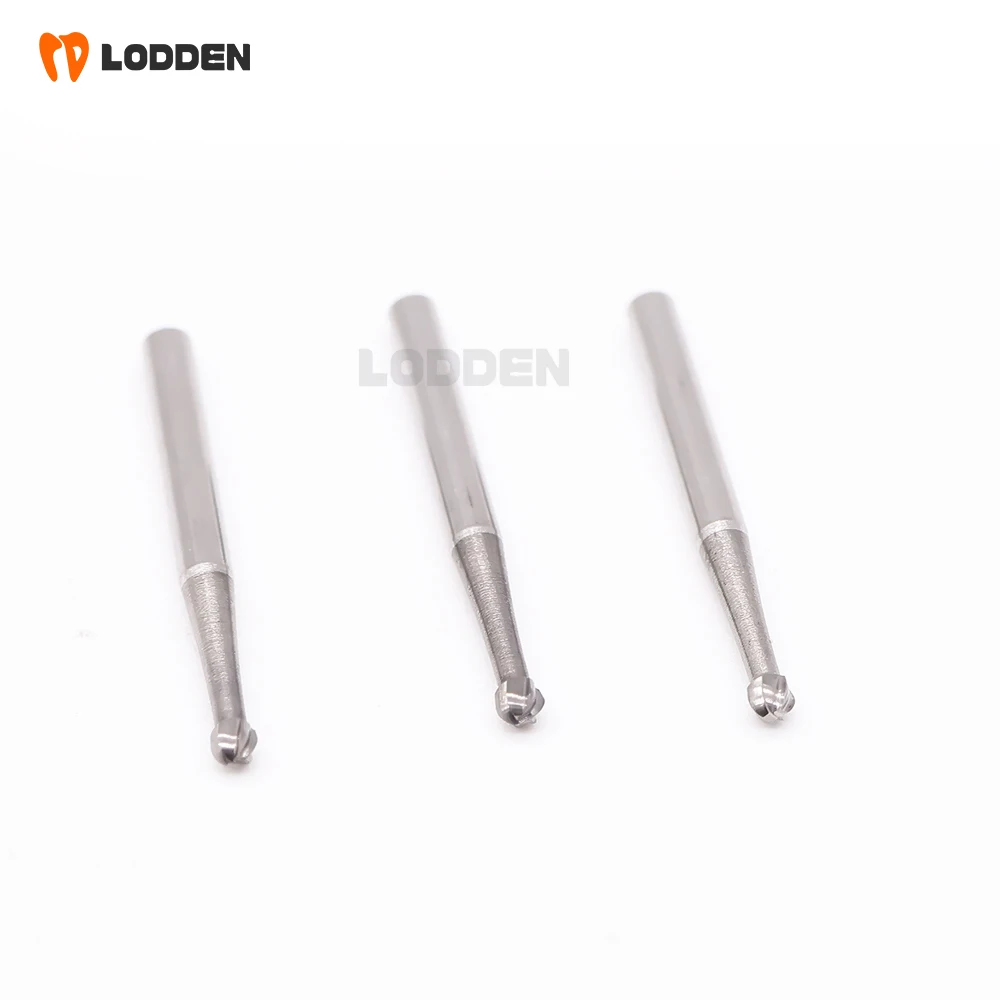 LODDEN 5 Stück/Box Wolframkarbid-Bohrer, Kugel, rund, 11 Größen, FG 1–9, einfach geschnittene Bohrer, 1,6 mm, hohe Geschwindigkeit, für Zahnmedizin-Schleifwerkzeuge – Detail 24