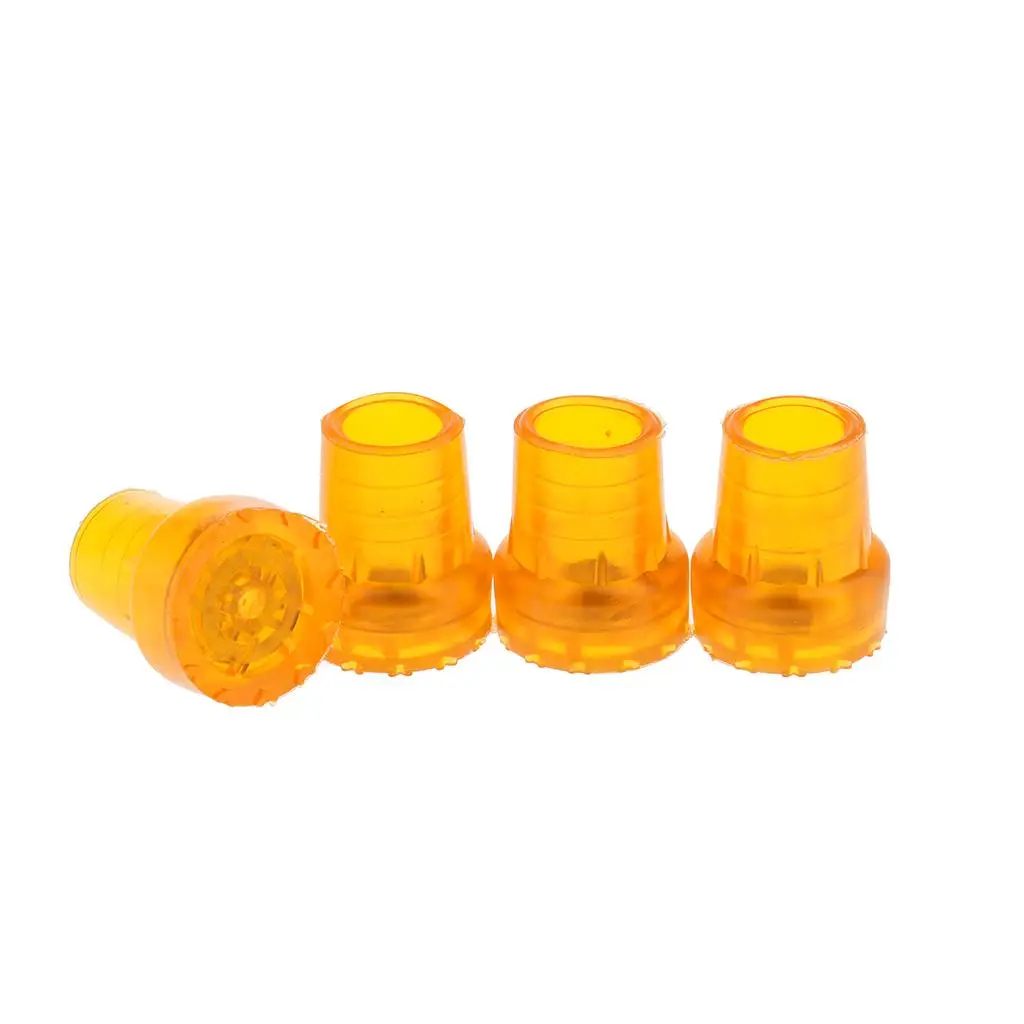 4 Pieces Heavy Duty Cane Replacement Tips Walking Stick End Non-Slip Bottoms.