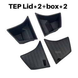 Rear Trunk Left Side Storage Box with Cover and Tail Boot Organizer Accessories (TPE Full Kit)