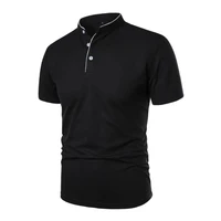 Polo d'été à manches courtes pour hommes, couleur unie, T-shirts streetwear, sport, séchage rapide, respirant, basique, décontracté 5