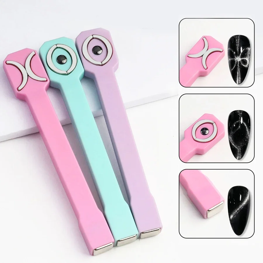 3-in-1 Manicure Cat Eye Strong Magnet Rod Cat Eye Gel Polish Varnish Magnetic Stick for Gel Tips Nail Art magnetic nail art tools cat eye nail tool magnetic nail tools magnetic nail pen