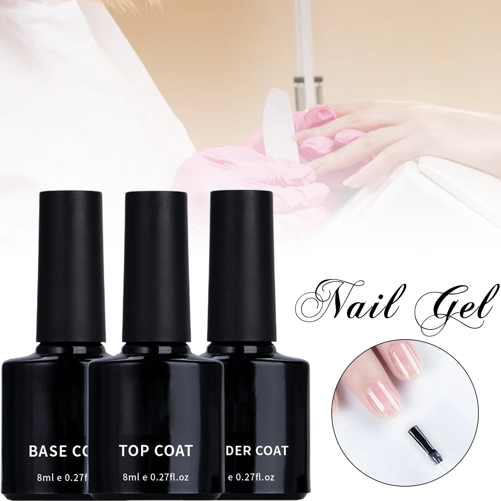 

Nail Function Glue Base Nail Art Supplies No Wash Sealer Matt Top Coat Firm Reinforcement For Woman Shine Finish & Long Lasting