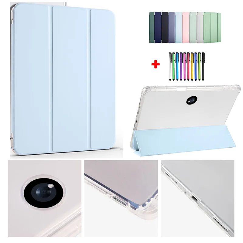 Tablet Coque For OPPO Pad 2 Case 11.61 inch PU Leather Tri Fold Caqa For One Plus Pad 11.61 Cover With Pencil Holder Shell + Pen_voghion.com