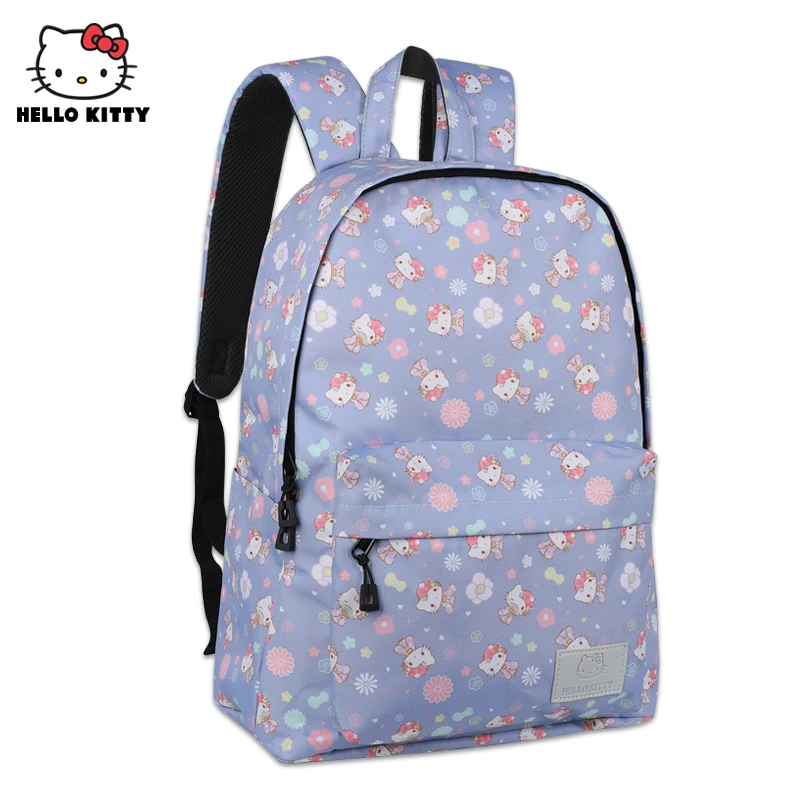 Hello Kitty Backpack Large Capacity Bags Y2k Cute Fashion Canvas Schoolbag  Adult Punk High Street Shoulder Message Bag Neutral