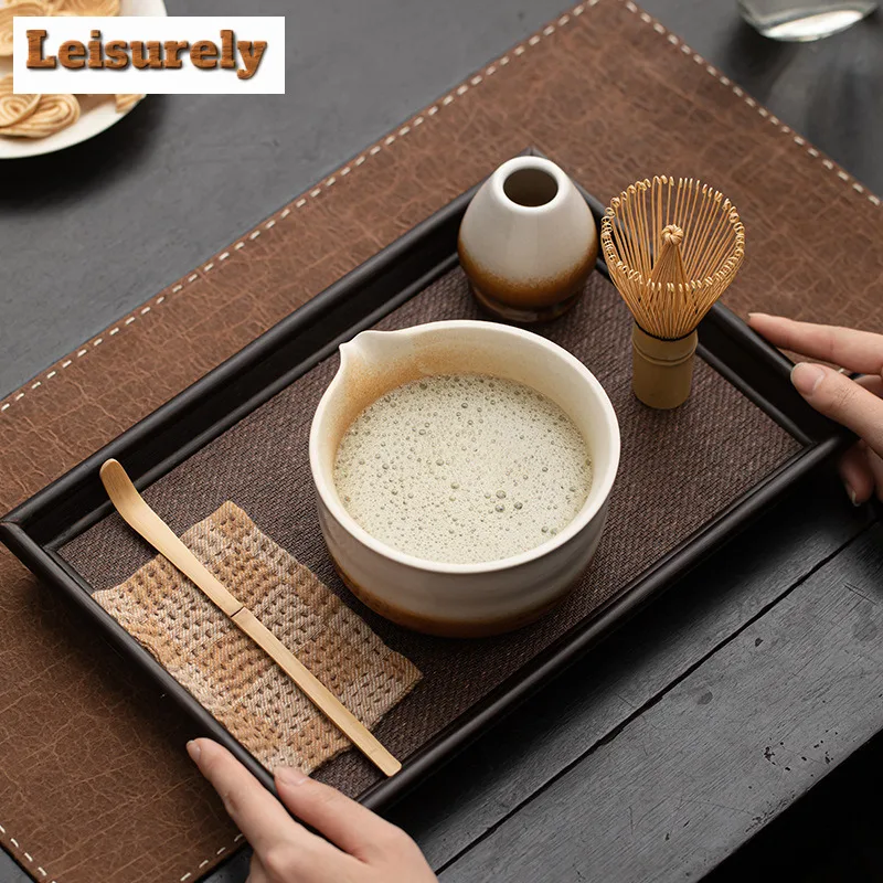 Japanese Kiln Change Matcha Tea Set Safe Bamboo Whisk Teaspoon Tea Sets Indoor Beverage Shop Tea-making Tools Accessories Gifts