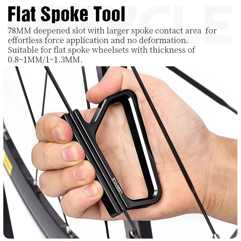 LEBYCLE Strumento per raggi piatti per bici da strada Strumento