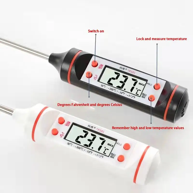 Kitchen Food baking thermometer Digital Thermometer Candle Making Electronic Probe Type Digital Display Liquid Grill Burning Wax Thermometer