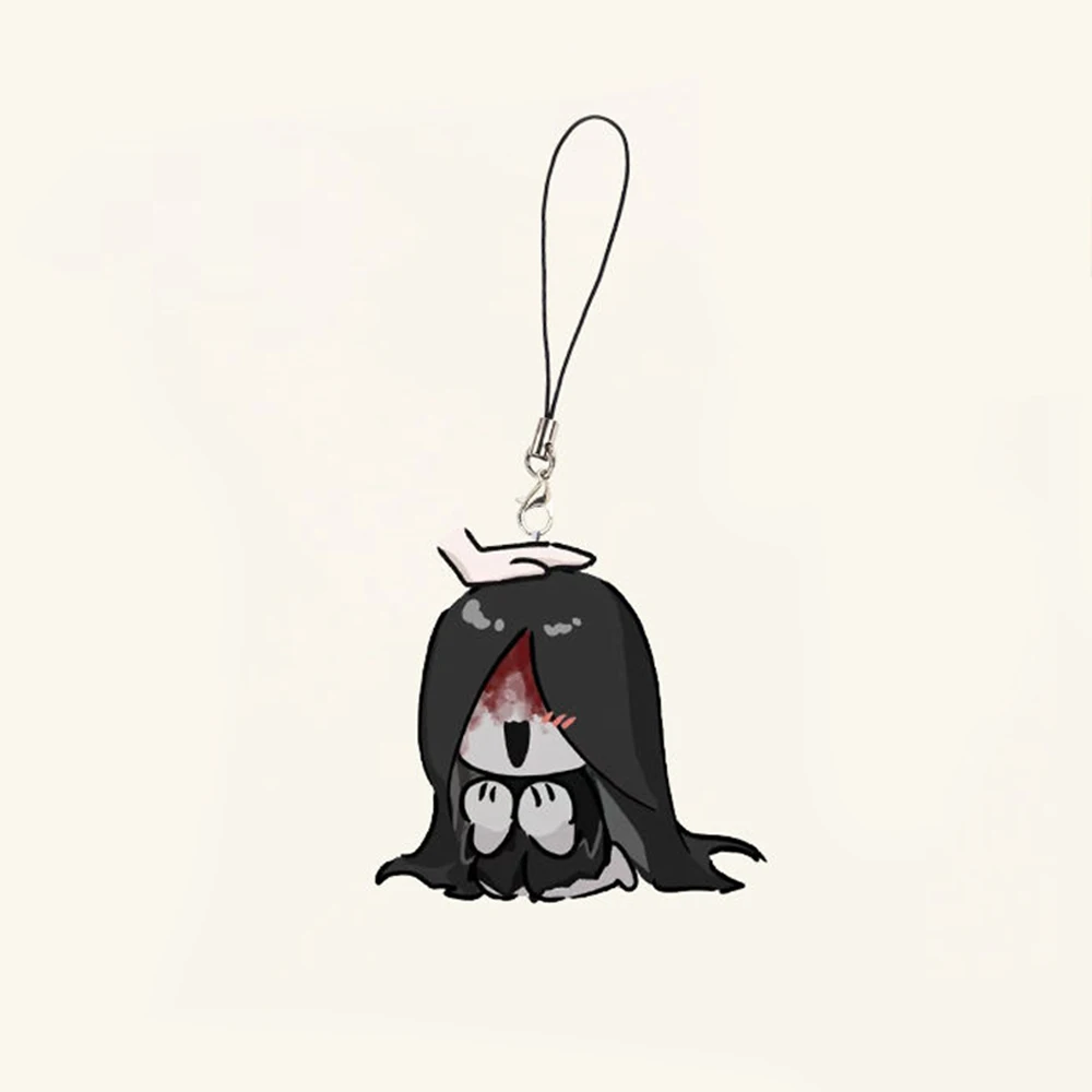 Game Homicipher Mr.Crawling Cosplay Keychain Acrylic Keyrring Rope Phone Chain Halloween Bag Pendant Unisex Accessories Prop