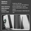 Modern Luxury Freestanding Drilled Bathroom Triple Glass Hinged Shower Door Frameless Glass Screen Tempered Glass Shower Door 4