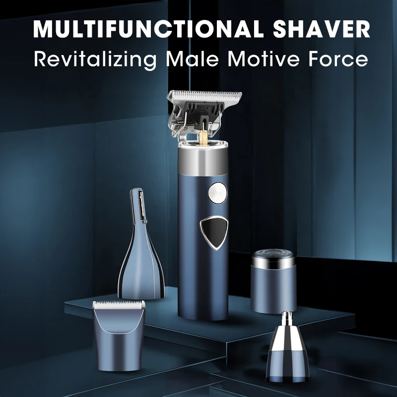 5 in 1 Multifunction Hair Clipper Set for Men Grooming Kit Hair Trimmer Electric Shaver Razor and Nose Trimmer RESUXI HC-268B