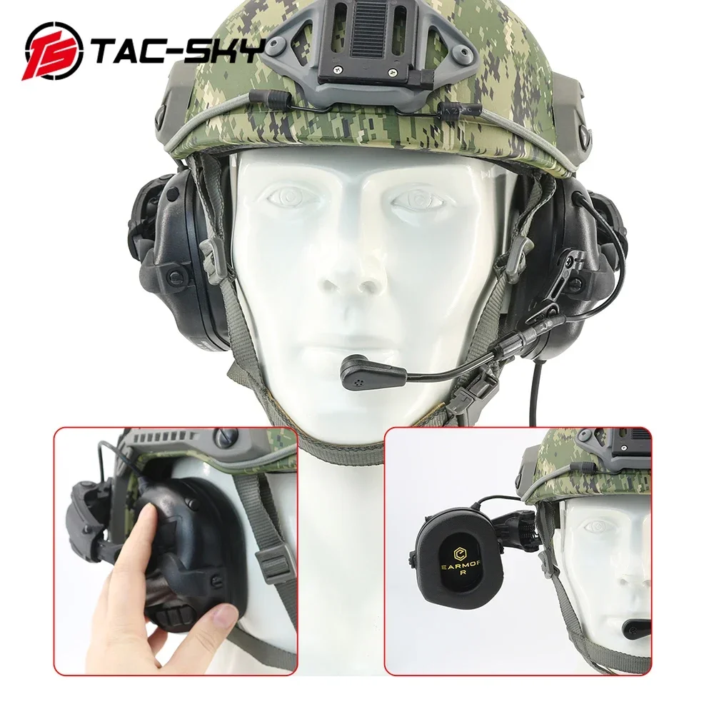 TS TAC-SKY M32 Helmet Mount Tactical ARC Helmet Rail Adapter Only Compatible with EARMOR M32 / M32H Civilian Version Headset
