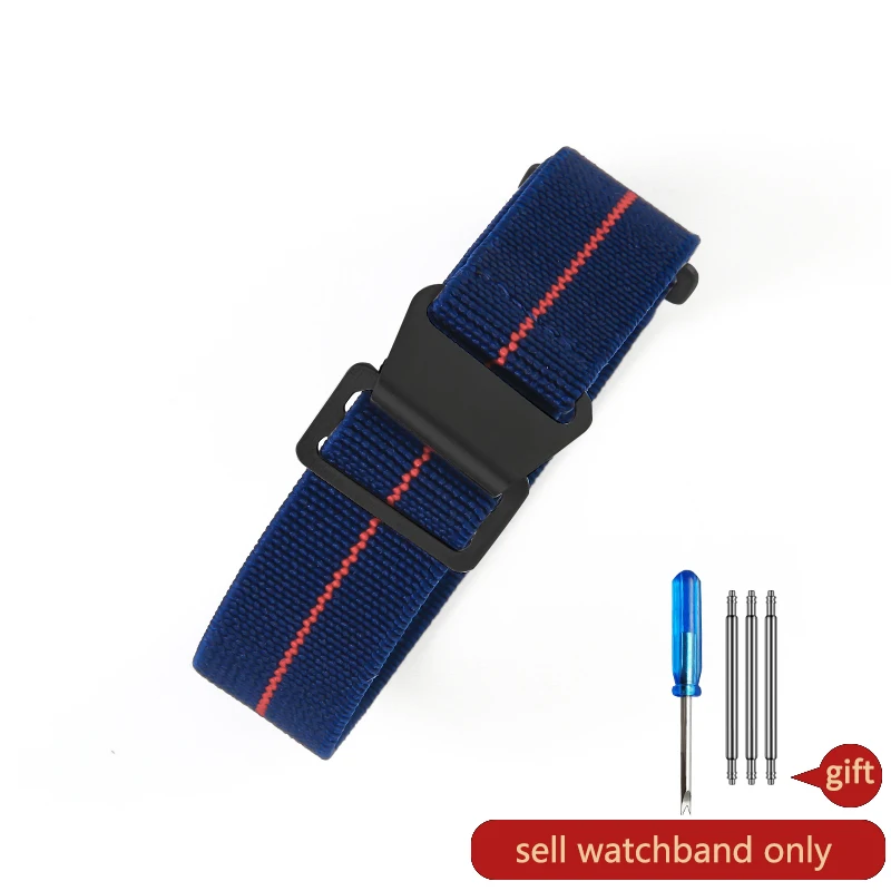 Durable Elastic Nylon Watch Strap - French Parachute Style