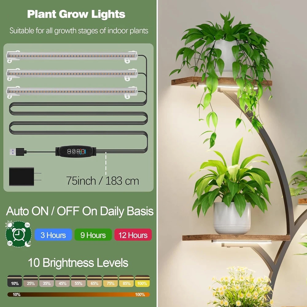 Indoor Led Plant Grow Light With Red Blue Light USB Interface Auto ...