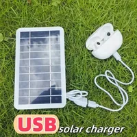 XIKCU Chargeur de panneau solaire portable USB Chargeur stable et sûr, compatible avec téléphones, ventilateurs, lampes de poche pour camping de voyage en plein air 2